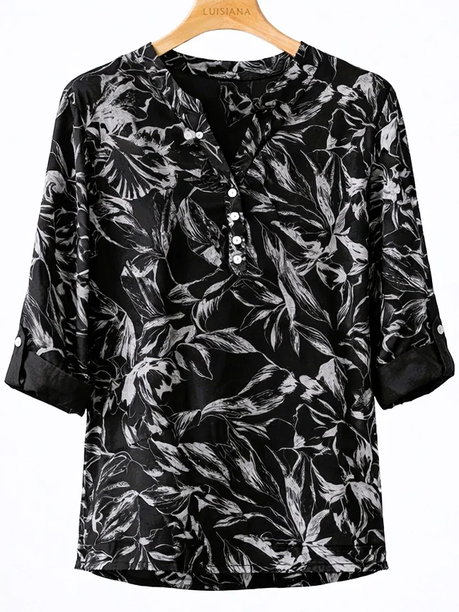 Blusa de viscosa estampada floral