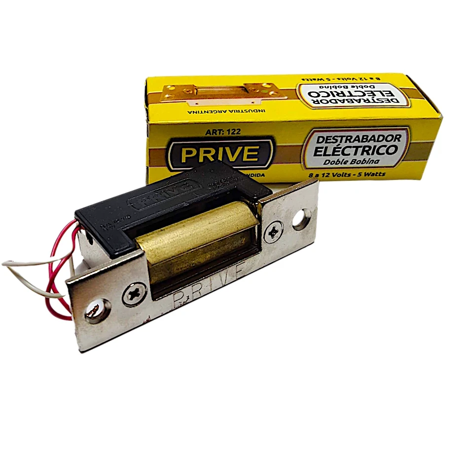 CERRADURA PRIVE DESTRABADOR ELECTRICO 122 8 A 12 VOLTS - 5WATTS